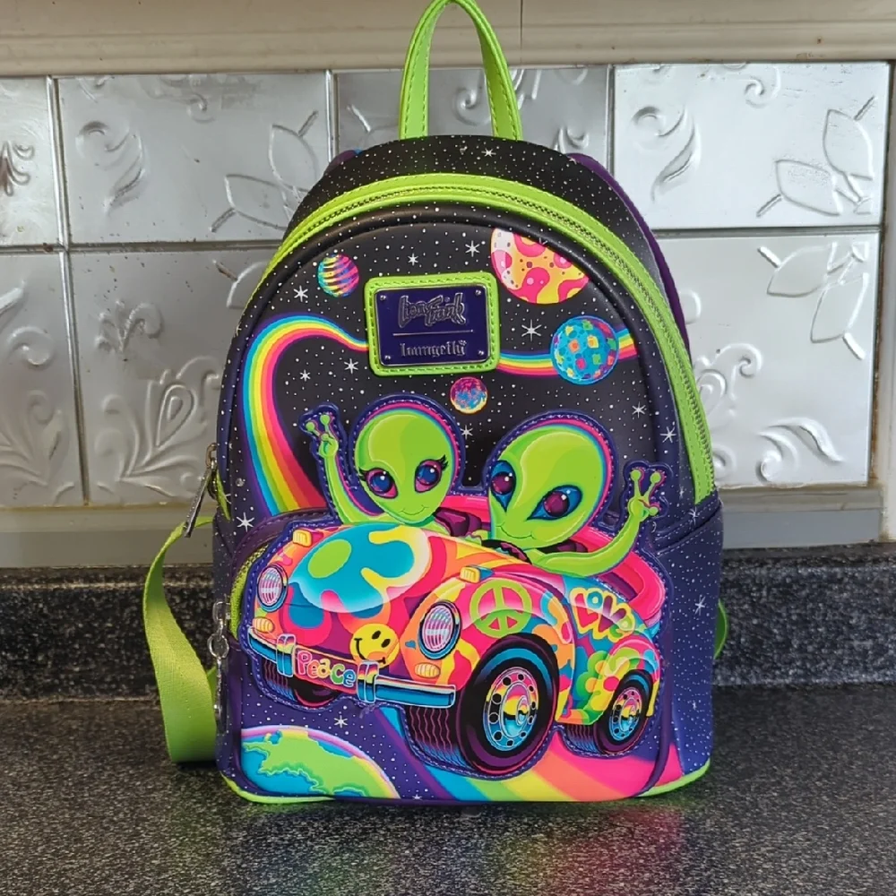 Lisa Frank Alien Loungefly Bag Zoomer And Zorbit - Picture 1 of 11